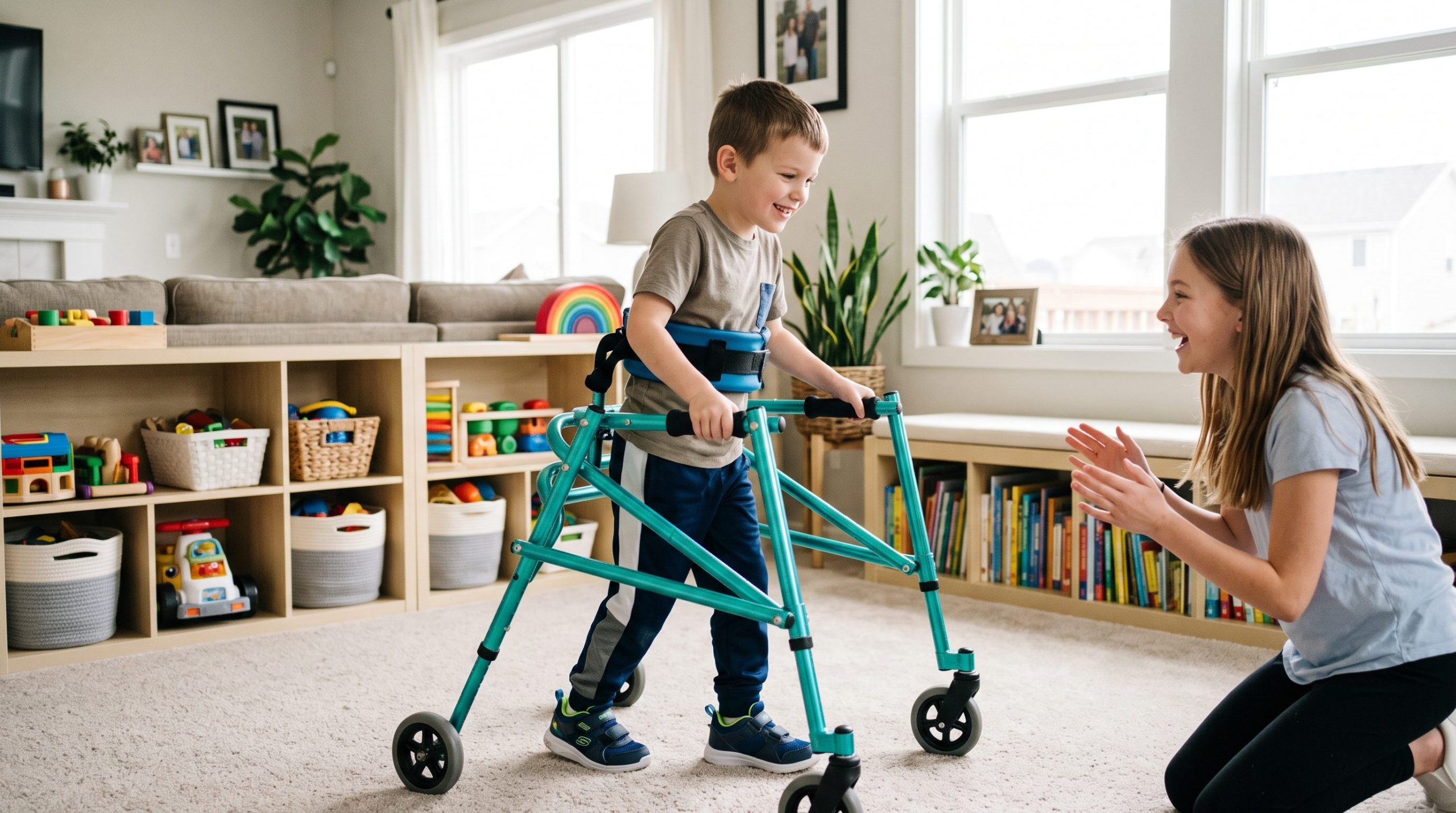 Carmel child with a disability moving safely through a modified home